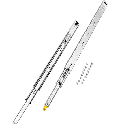 Locking Drawer Slides, Full Extension, 36 in, 250 lb