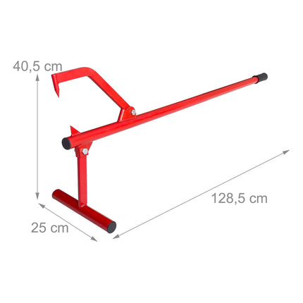 Log Lifter with Swivel Hook, Steel, Red/Black