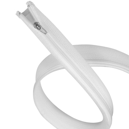 LogiLink Braided Zip Cable Sleeve 30 mm x 2 m, White, 360° Protection, VW-1
