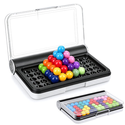 Logic Puzzle Game for Children with Colourful Blocks, Lockable Board, Gift Idea