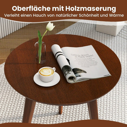 Lounge Chair Set with Side Table, Beige, 3-Piece