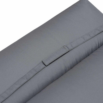 Dark gray garden chair cushion - 196 x 55 x 8 cm
