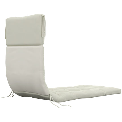Creamy white garden chair cushion, polyester, 200x60x13cm