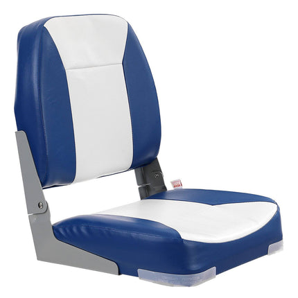 Low Back Folding Boat Seat, Waterproof Padded, 18.9 In