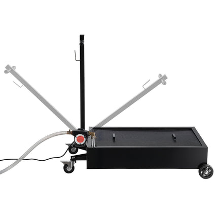 Low Profile Oil Drain Pan, 15 Gallon, Rolling 12V Pump