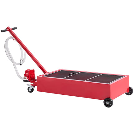 Low Profile Rolling Oil Drain Pan, 20 Gallon, Manual Pump