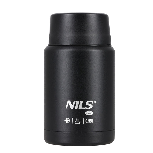 Termos obiadowy 550 ml, czarny, stal nierdzewna