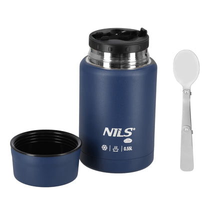 Lunch Thermos 550ml Stainless Steel, Blue