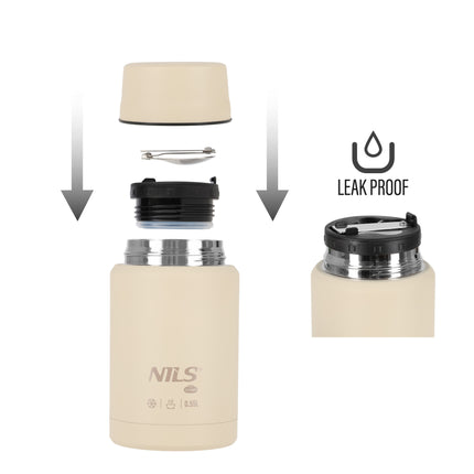 Lunch Thermos 550ml Stainless Steel, Leak-Proof