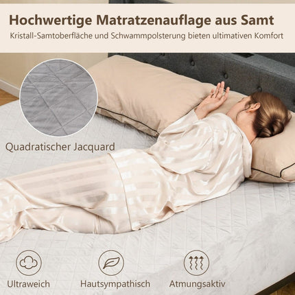 Luxury Mattress Protector, Deep Pocket, Grey, 140x200 cm