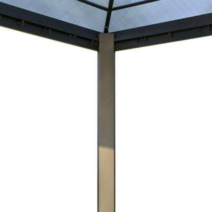 Aluminum garden party tent, transparent roof, 300x360x265cm