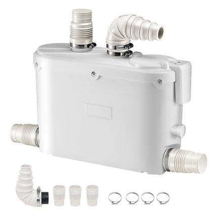 Macerator Pump 500W, 29 GPM, 26 ft Head, 4 Inlets