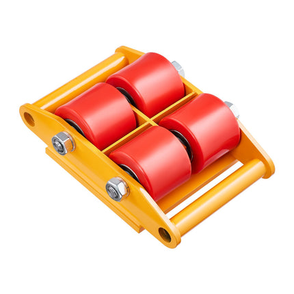 Machinery Skate Dolly 6 Ton, 4 PU Wheels, 360 Swivel