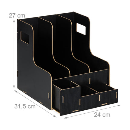 Magazine and tool box with 3 compartments