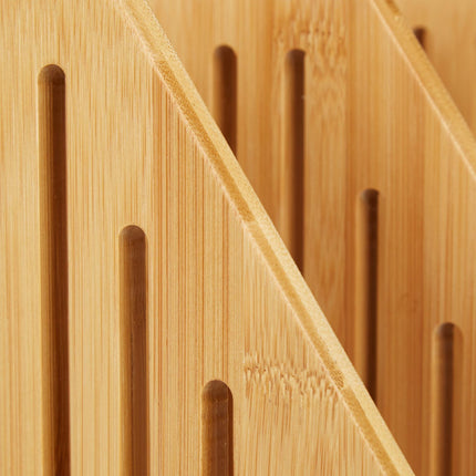 Magazine collector A4 bamboo with 3 compartments