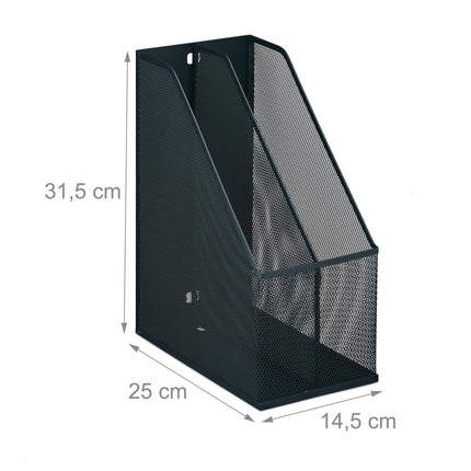 Magazine holder in mesh 2 compartments