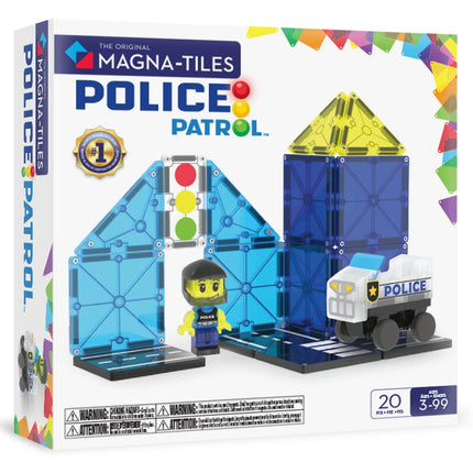 Magnet Constructor Set, Police Patrol Theme, 20 Pieces