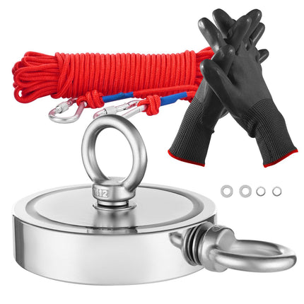 Magnet Fishing Kit, 2000 lb Double-Sided Neodymium Set
