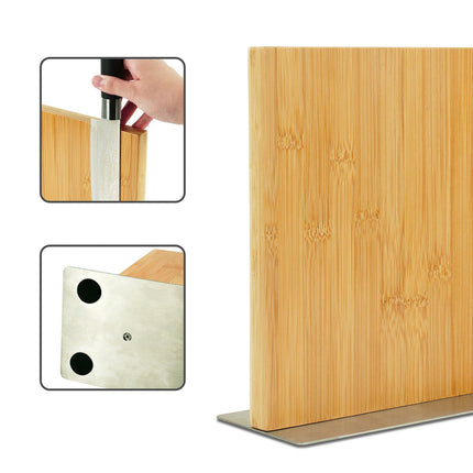 Magnetic Bamboo Knife Block – Reversible Holder
