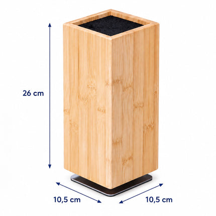 Magnetic Bamboo Knife Block with Bristle Insert