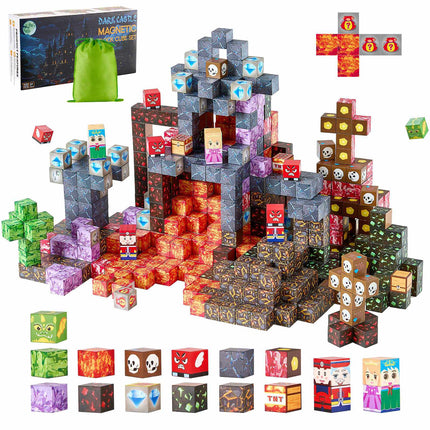 Magnetic Blocks Set, 100-Piece Building Cubes, Age 3+