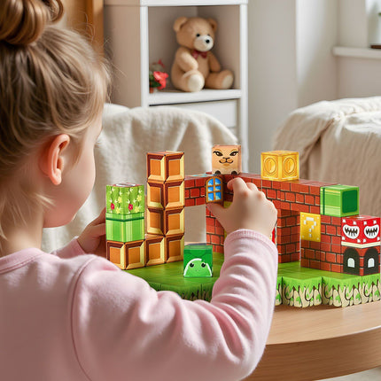 Magnetic Blocks Set, 100-Piece Building Cubes for Kids 3+