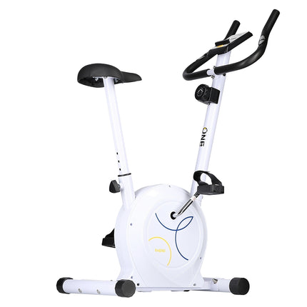 Magnetic Exercise Bike, Adjustable Resistance, White