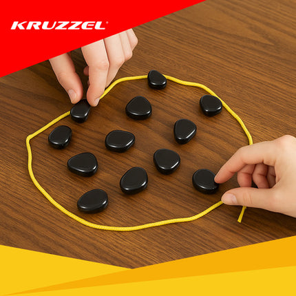 Magnetic Game Stones Set, 20 Pcs with Bag and String