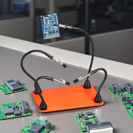 Magnetic Helping Hands Soldering Station, 4 Arms, Alligator Clips
