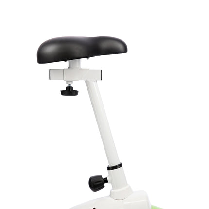 Magnetic Stationary Bike, White-Green, Home Fitness