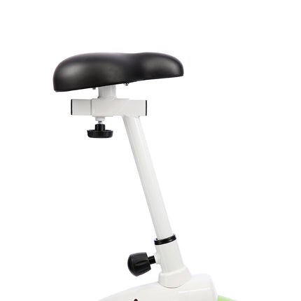 Magnetic Stationary Bike, White-Green, Home Fitness
