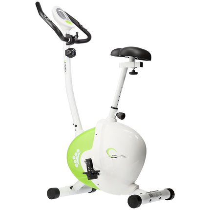 Magnetic Stationary Bike, White-Green, Home Fitness