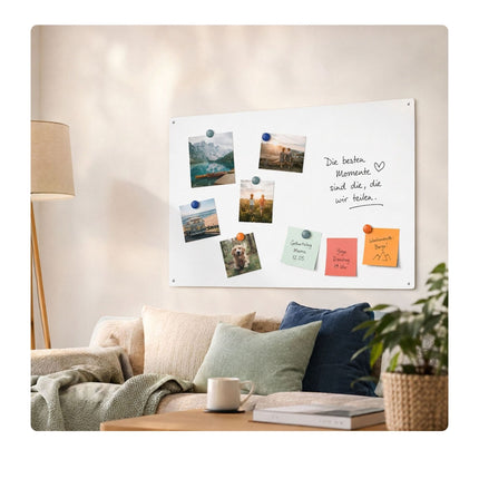 Magnetic Steel White Board, 60x40 cm, Wipe-Clean Surface