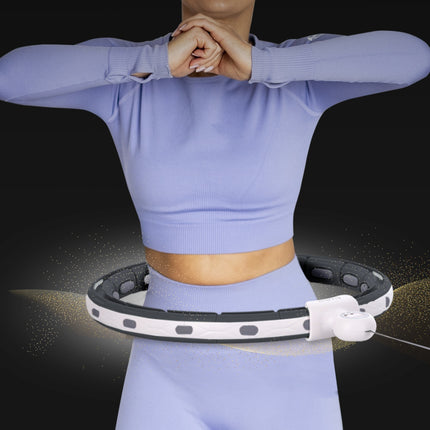 Magnetic Weighted Hula Hoop with Counter, Black