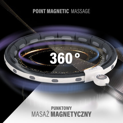 Magnetic Weighted Hula Hoop with Counter, Black
