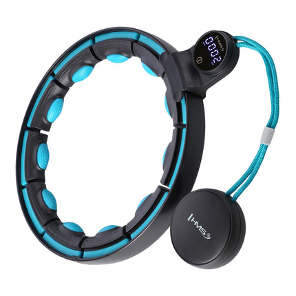 Magnetic Weighted Hula Hoop with Counter, Black/Turquoise