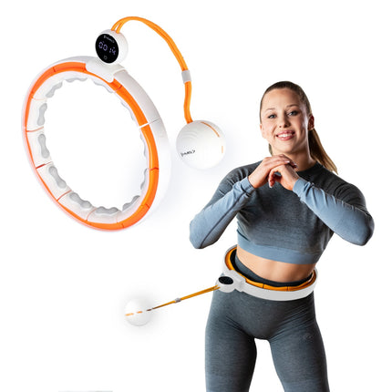 Magnetic Weighted Hula Hoop with Counter & Slimming Belt