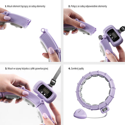 Magnetic Weighted Hula Hoop with Counter & Waist Support