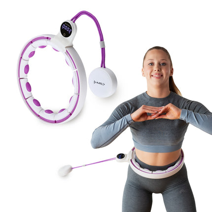 Magnetic Weighted Hula Hoop with Counter & Waist Support