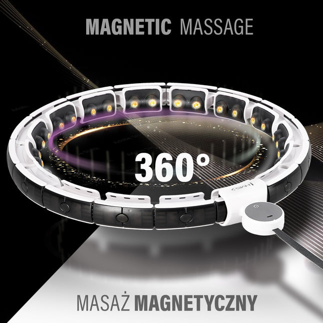Magnetic Weighted Hula Hoop with Counter, White