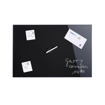 Magnetic board in black glass