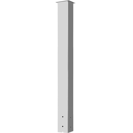 Mailbox Post Stand 43 Inch, Powder-Coated Steel, White