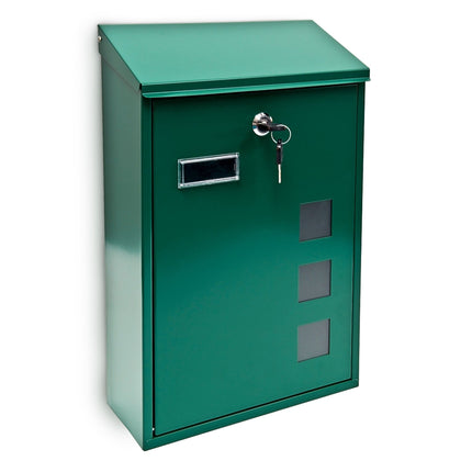 Mailbox with 3 square viewing windows