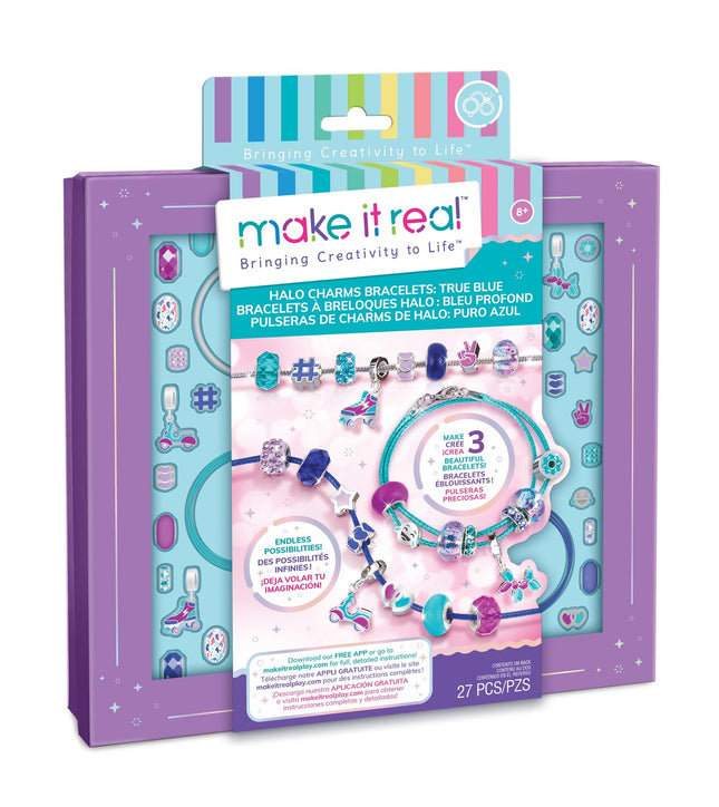 Make It Real Diy Halo Charms Bracelets Set "True Blue"