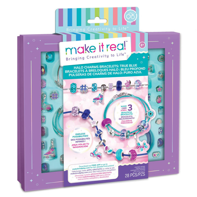 Make It Real Diy Halo Charms Bracelets Set "True Blue"