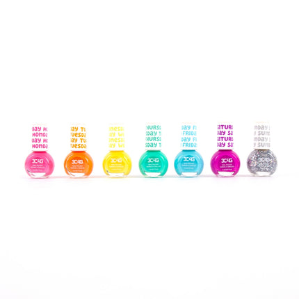 Make It Real Rainbow Days Of The Week Nail Polish, 7 Pcs