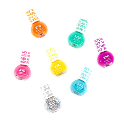 Make It Real Rainbow Days Of The Week Nail Polish, 7 Pcs