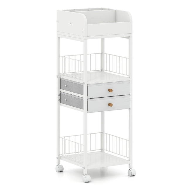 Makeup Storage Cart with Drawers and Wheels