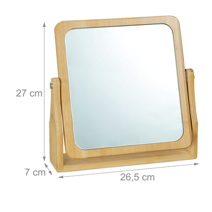 Makeup mirror bamboo