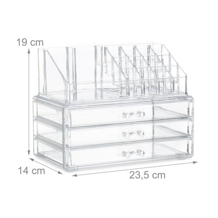 Makeup storage with 3 drawers